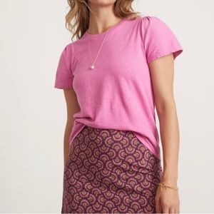 Marine Layer Top Lula Puff Sleeve Shirt Size L